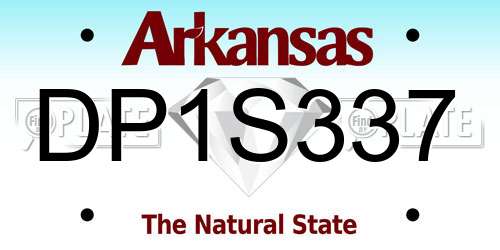 DP1S337 Arkansas License Plate