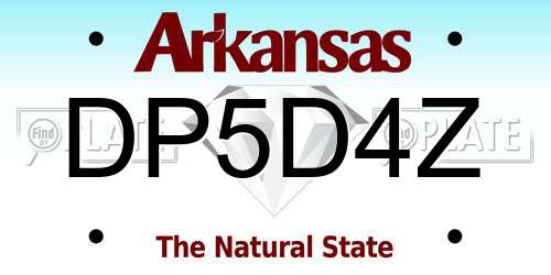 DP5D4Z Arkansas License Plate