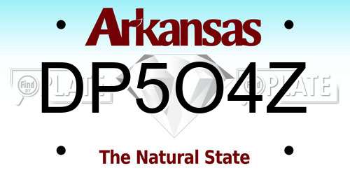 DP5O4Z Arkansas License Plate