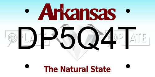 DP5Q4T Arkansas License Plate