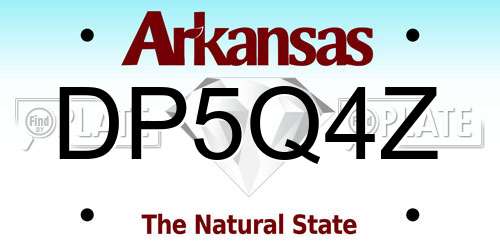 DP5Q4Z Arkansas License Plate