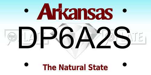 DP6A2S Arkansas License Plate