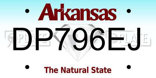DP796EJ Arkansas License Plate