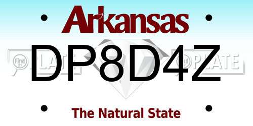 DP8D4Z Arkansas License Plate