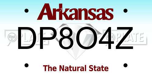 DP8O4Z Arkansas License Plate