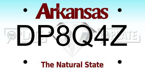 DP8Q4Z Arkansas License Plate