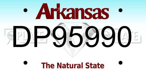 DP95990 Arkansas License Plate