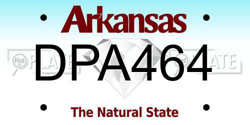DPA464 Arkansas License Plate