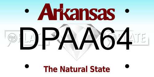 DPAA64 Arkansas License Plate