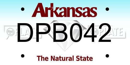 DPB042 Arkansas License Plate