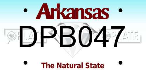 DPB047 Arkansas License Plate