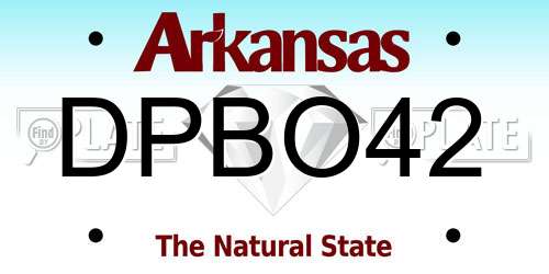 DPBO42 Arkansas License Plate