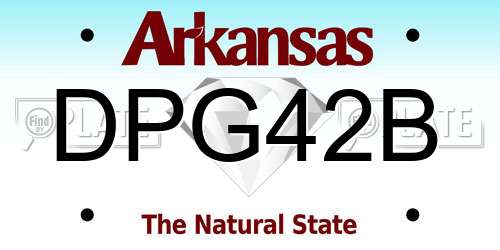 DPG42B Arkansas License Plate