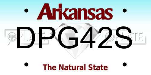 DPG42S Arkansas License Plate