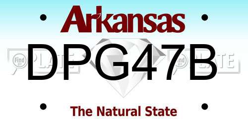 DPG47B Arkansas License Plate