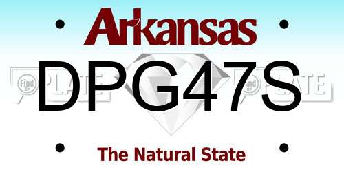 DPG47S Arkansas License Plate