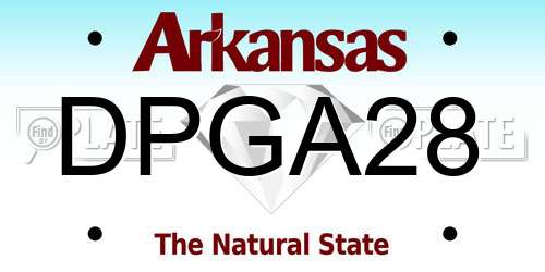 DPGA28 Arkansas License Plate