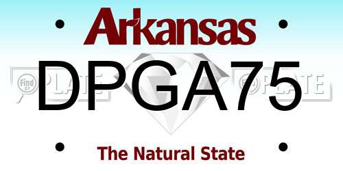 DPGA75 Arkansas License Plate