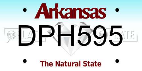 DPH595 Arkansas License Plate