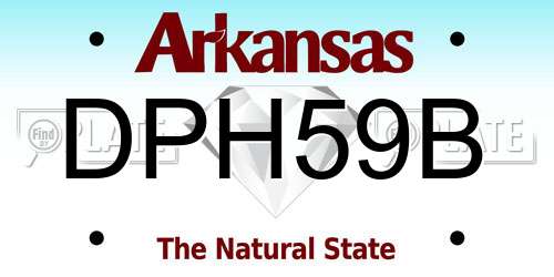 DPH59B Arkansas License Plate