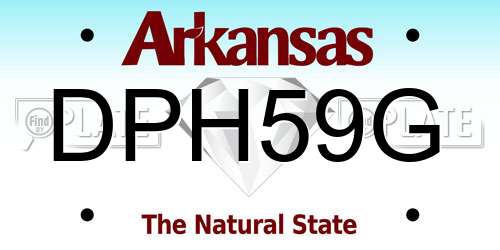DPH59G Arkansas License Plate