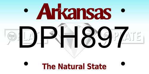 DPH897 Arkansas License Plate