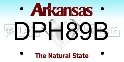 DPH89B Arkansas License Plate