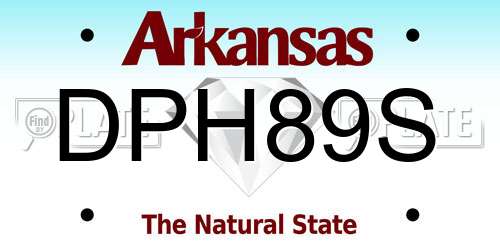 DPH89S Arkansas License Plate