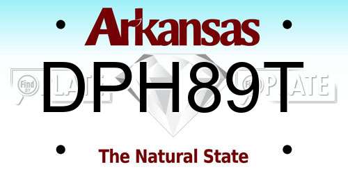 DPH89T Arkansas License Plate