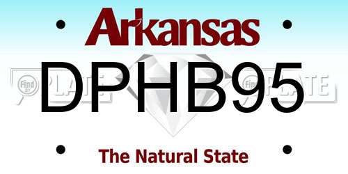 DPHB95 Arkansas License Plate