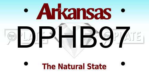 DPHB97 Arkansas License Plate