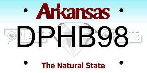 DPHB98 Arkansas License Plate