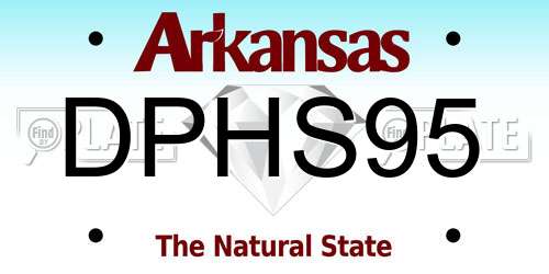 DPHS95 Arkansas License Plate