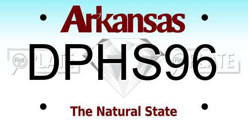 DPHS96 Arkansas License Plate