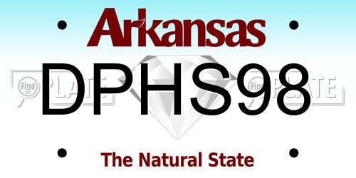 DPHS98 Arkansas License Plate