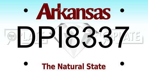 DPI8337 Arkansas License Plate