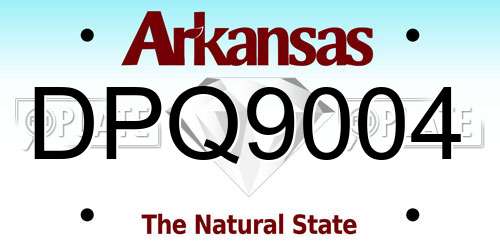 DPQ9004 Arkansas License Plate