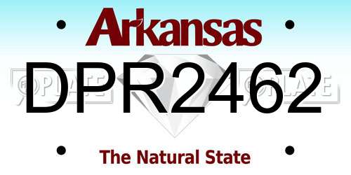 DPR2462 Arkansas License Plate
