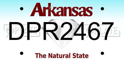 DPR2467 Arkansas License Plate