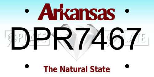 DPR7467 Arkansas License Plate