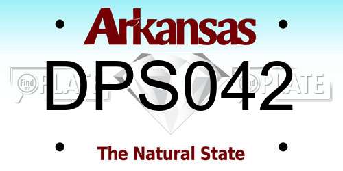 DPS042 Arkansas License Plate