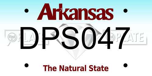 DPS047 Arkansas License Plate