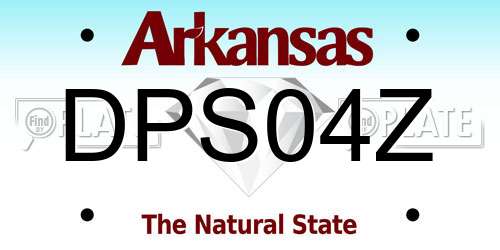 DPS04Z Arkansas License Plate