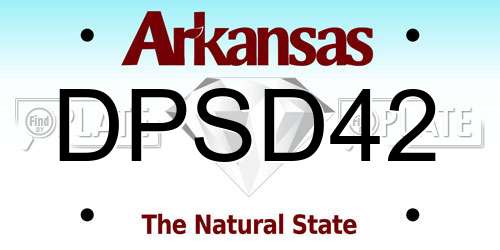 DPSD42 Arkansas License Plate