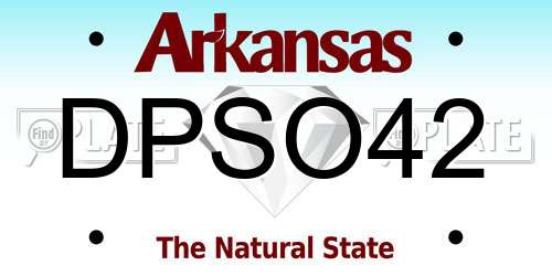 DPSO42 Arkansas License Plate