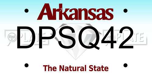 DPSQ42 Arkansas License Plate