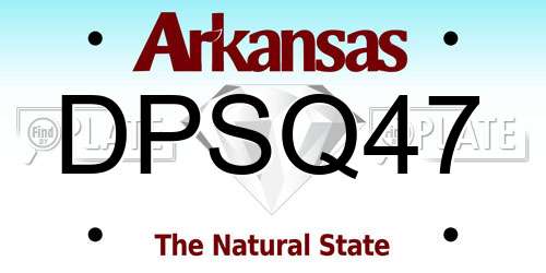 DPSQ47 Arkansas License Plate