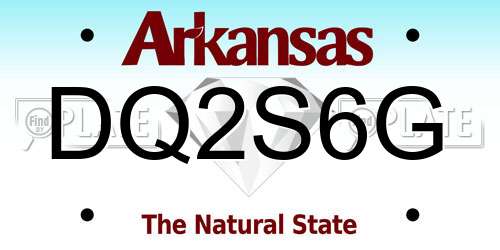 DQ2S6G Arkansas License Plate