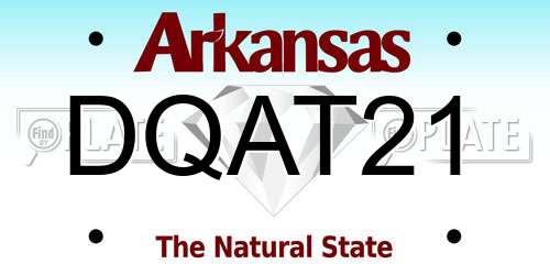 DQAT21 Arkansas License Plate
