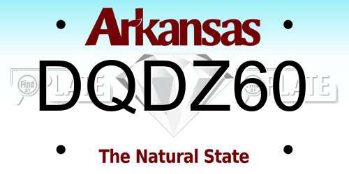 DQDZ60 Arkansas License Plate